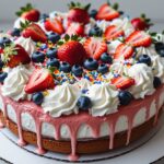 Strawberries and Cream Tres Leches Cake – Amazing Twist with 3 Milks 5 full decorated tres leches