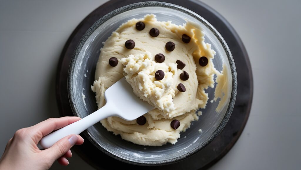 Cottage Cheese Cookie Dough – Healthy Twist With 14g Protein 8 Folding chocolate chips into cookie dough