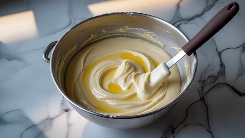 Banana Cake Mix Recipe: Moist, Easy & Topped with Creamy Frosting 6 Banana cake batter in bowl
