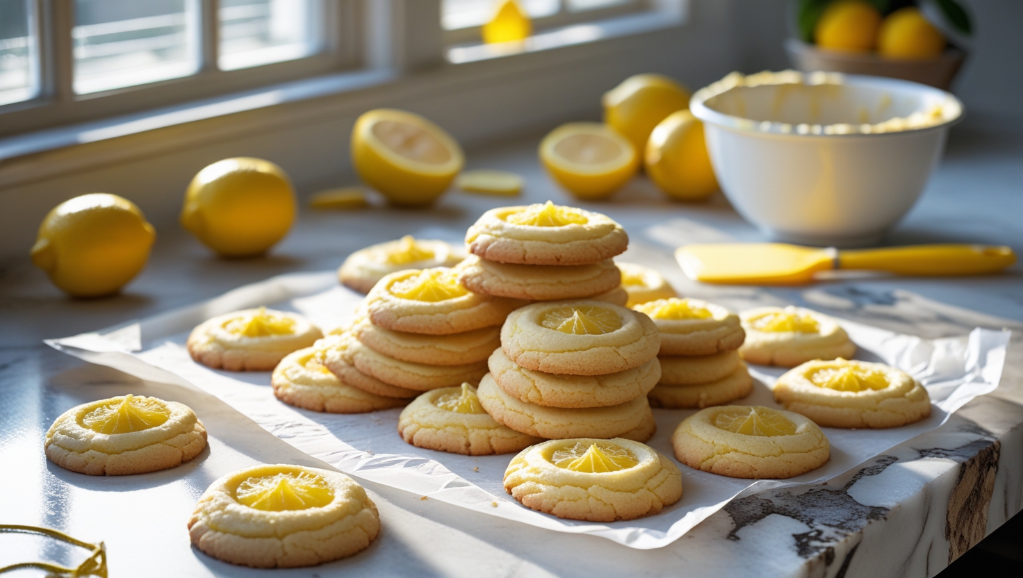 Lemon Cake Mix Cookies – Quick & Easy Citrus Dessert 5 Lemon Cake Mix Cookies fresh from oven